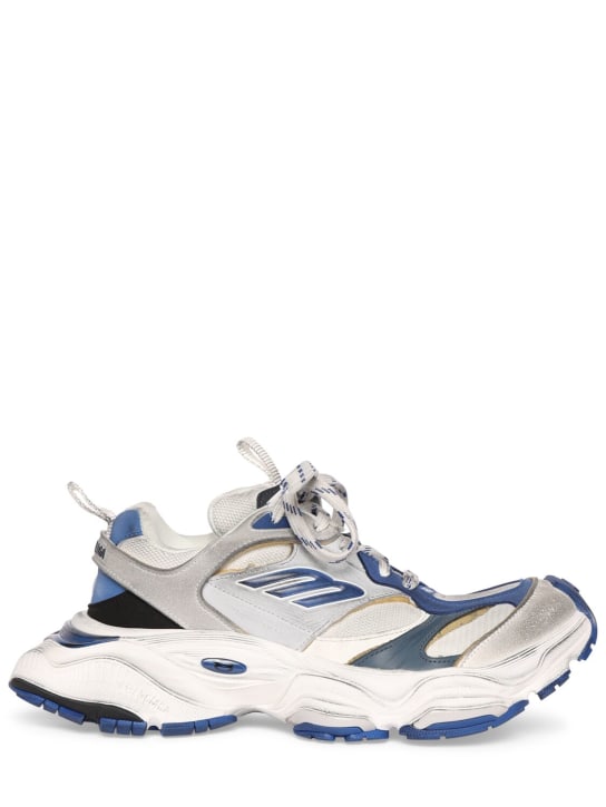 Balenciaga: Sneakers en mesh Cargo 5 cm - Grey/White/Blue - men_0 | Luisa Via Roma
