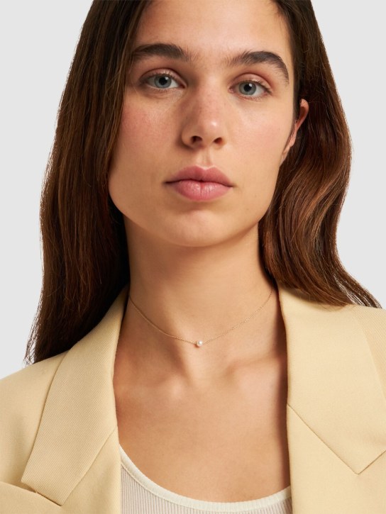 Sophie Bille Brahe: Stella Simple 14kt gold & pearl necklace - Pearl/Gold - women_1 | Luisa Via Roma