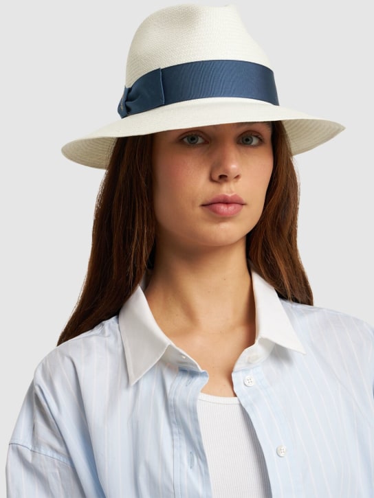 Borsalino: Giulietta fine panama hat - White/Indolo - women_1 | Luisa Via Roma