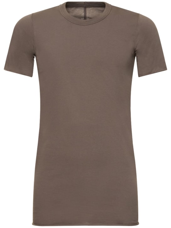 Rick Owens: Basic cotton t-shirt - Dust - men_0 | Luisa Via Roma