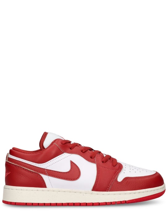 Nike: Sneakers "Air Jordan 1" - White/Dune Red - kids-boys_0 | Luisa Via Roma