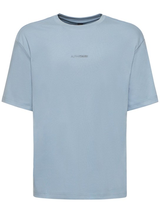 Alphatauri: Janso t-shirt - Stone Blue - men_0 | Luisa Via Roma