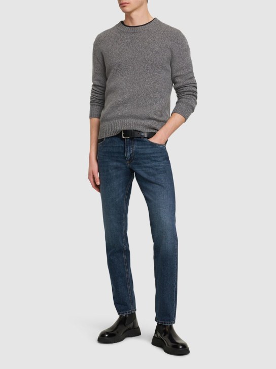 Dolce&Gabbana: Jeans regular fit in denim washed - Blu - men_1 | Luisa Via Roma