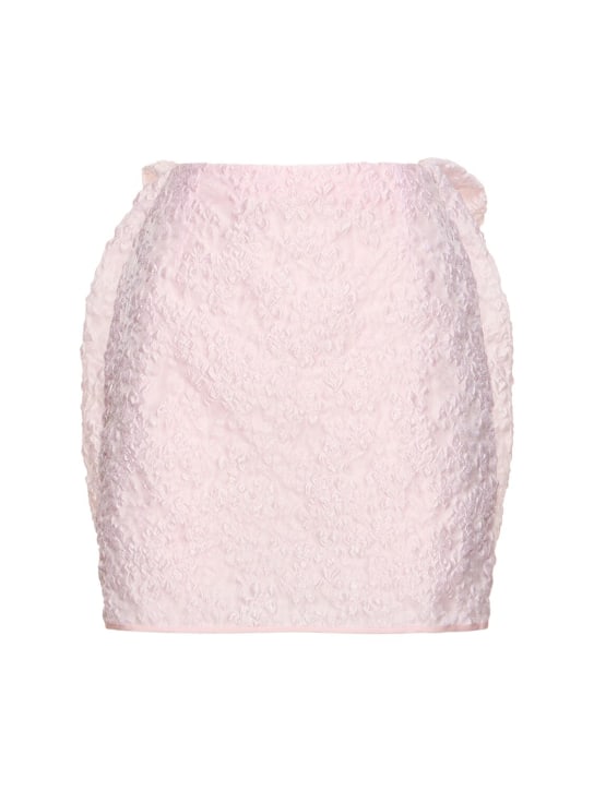 Cecilie Bahnsen: Vailis mini skirt w/ self-tie bow - Pink - women_0 | Luisa Via Roma