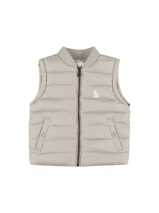 Bonpoint: Nylon puffer vest - Grey - kids-boys_0 | Luisa Via Roma