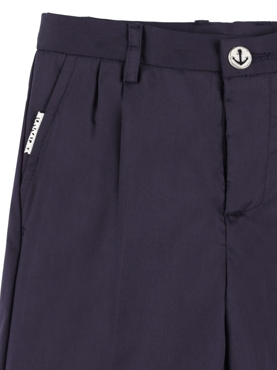Monnalisa: Cotton blend Bermuda shorts - Navy - kids-boys_1 | Luisa Via Roma