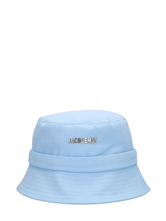 Jacquemus: Le Bob Gadjo cotton bucket hat - Blue - men_0 | Luisa Via Roma