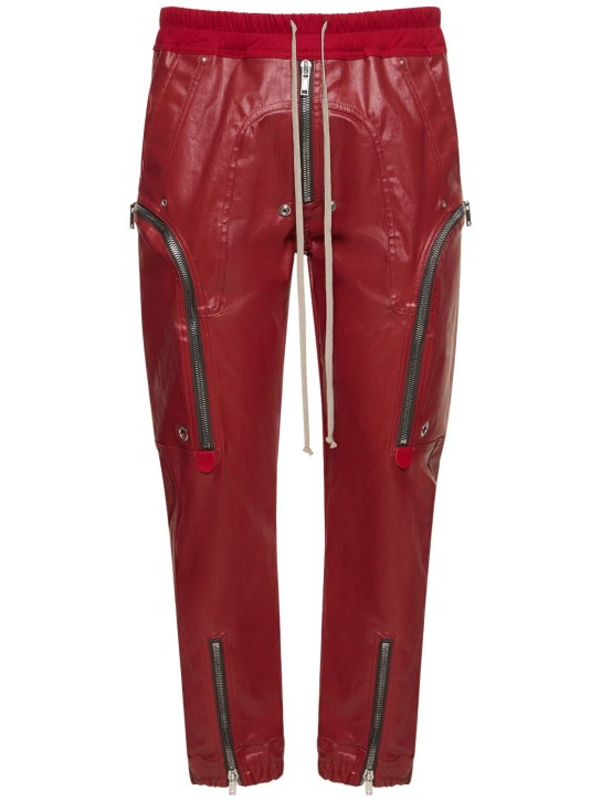 Rick Owens: Bauhaus cotton cargo pants - Cardinal Red - men_0 | Luisa Via Roma