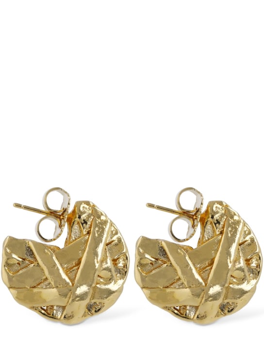 Paola Sighinolfi: Small Icon hoop earrings - Gold - women_0 | Luisa Via Roma