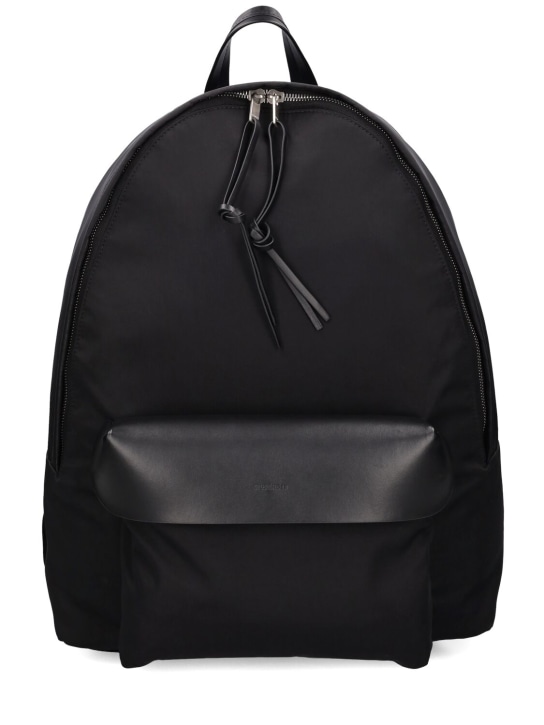 Jil Sander: Nylon & leather backpack - Black - men_0 | Luisa Via Roma