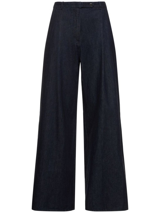 The Garment: Pantaloni larghi Eclipse in cotone - Blu - women_0 | Luisa Via Roma