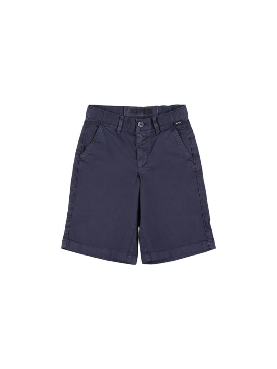 ASPESI: Shorts in misto cotone - Navy - kids-boys_0 | Luisa Via Roma