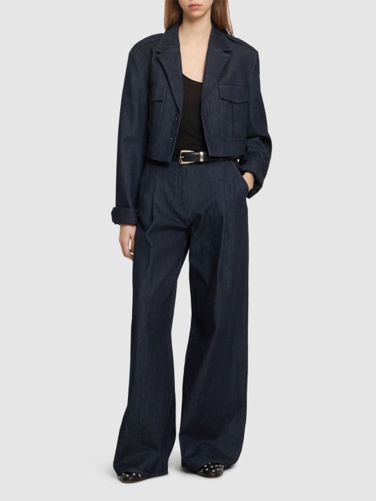 The Garment: Pantaloni larghi Eclipse in cotone - Blu - women_1 | Luisa Via Roma