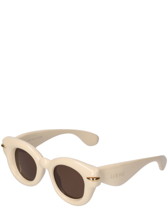 Loewe: Inflated round sunglasses - Cream - men_1 | Luisa Via Roma