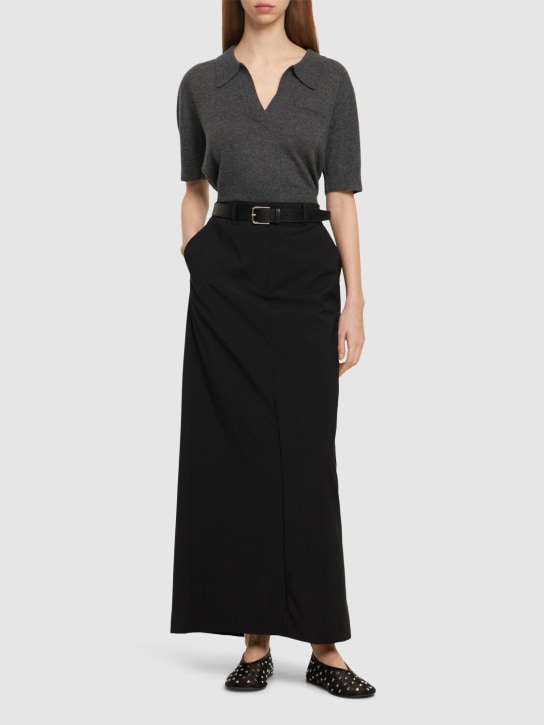 The Garment: Piemonte cropped cashmere top - Heather Grey - women_1 | Luisa Via Roma
