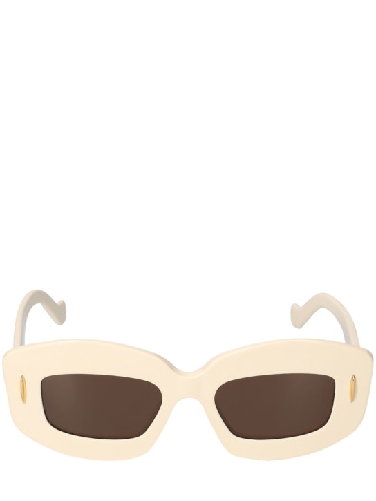 Loewe: Chunky Anagram acetate sunglasses - Cream - women_0 | Luisa Via Roma