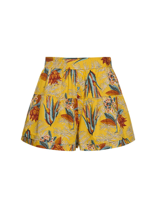 Ulla Johnson: Elsie printed cotton shorts - Giallo/Multi - women_0 | Luisa Via Roma
