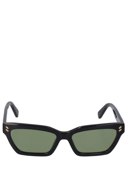 Stella McCartney: Cat-Eye acetate sunglasses - Black/Green - women_0 | Luisa Via Roma