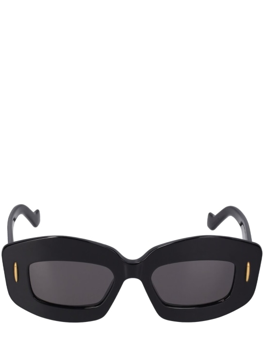 Loewe: Chunky Anagram acetate sunglasses - Black - men_0 | Luisa Via Roma