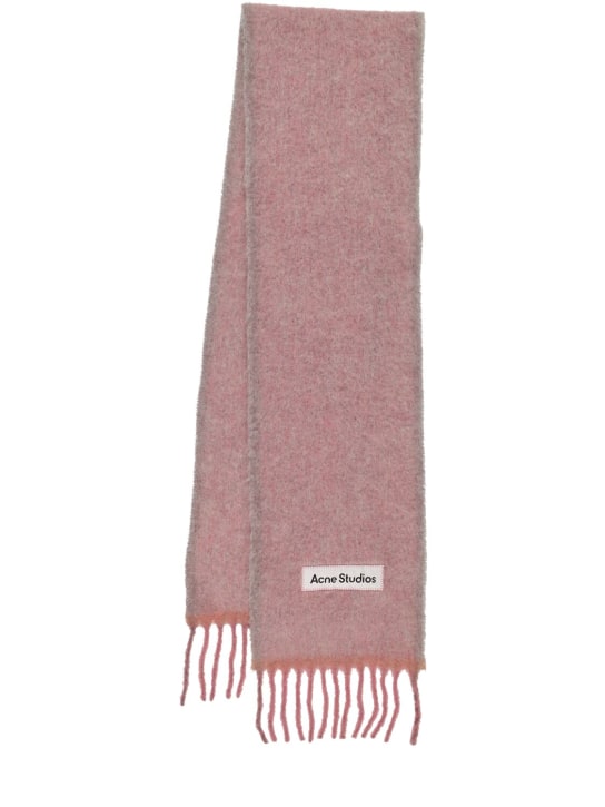 Acne Studios: Vally alpaca blend scarf - Dusty Pink - women_0 | Luisa Via Roma