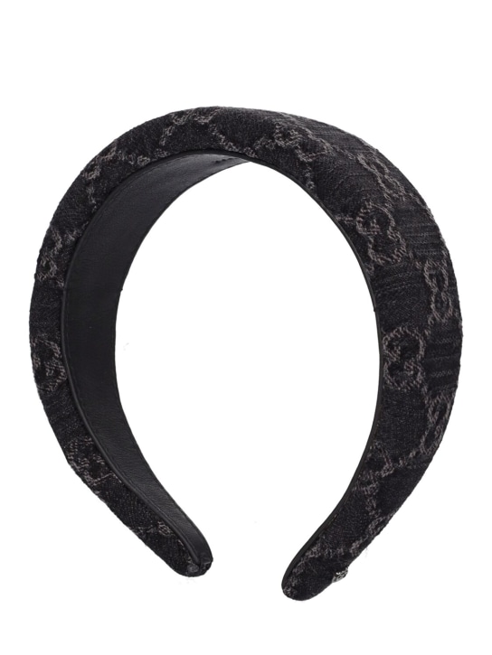 Gucci: GG denim hairband - Black/Grey - women_0 | Luisa Via Roma