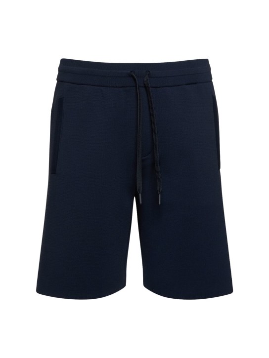 Alphatauri: Posos drawstring shorts - Navy - men_0 | Luisa Via Roma