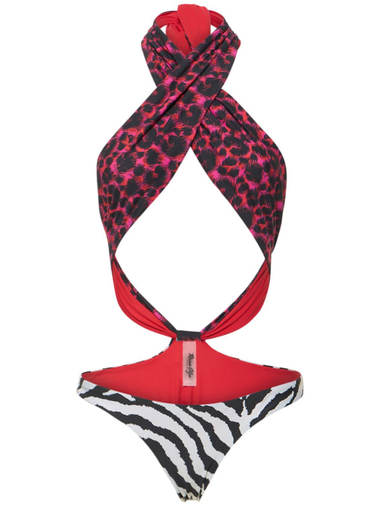 Reina Olga: Showpony crisscross halter bikini - Multicolor - women_0 | Luisa Via Roma