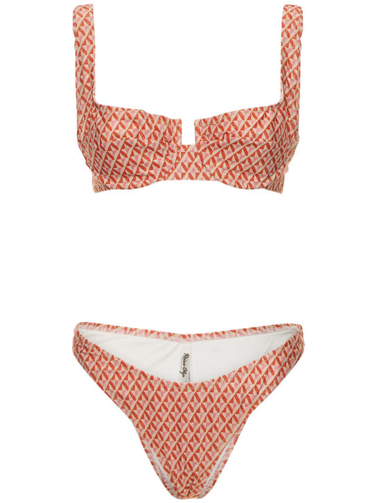 Reina Olga: Bikini imprimé Brigitte - Orange/Multicouleur - women_0 | Luisa Via Roma