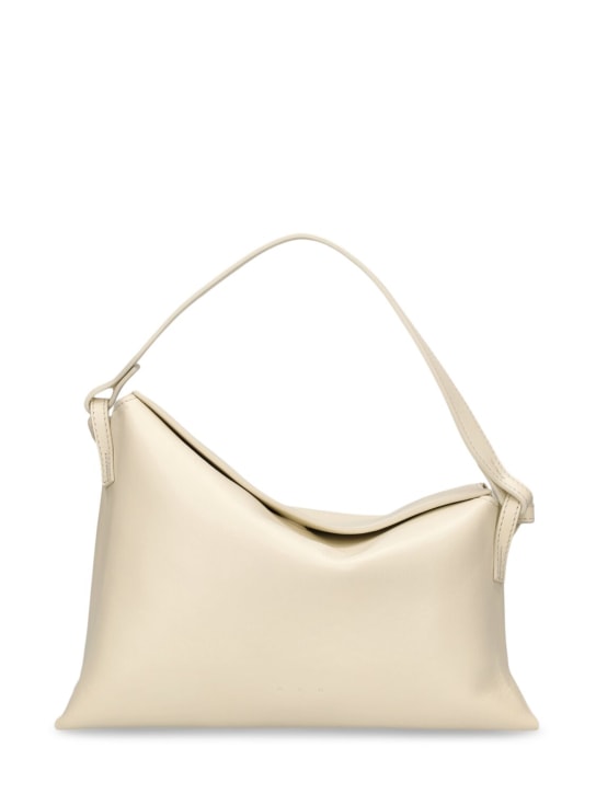 Aesther Ekme: Mini Lune smooth leather shoulder bag - Cream - women_0 | Luisa Via Roma