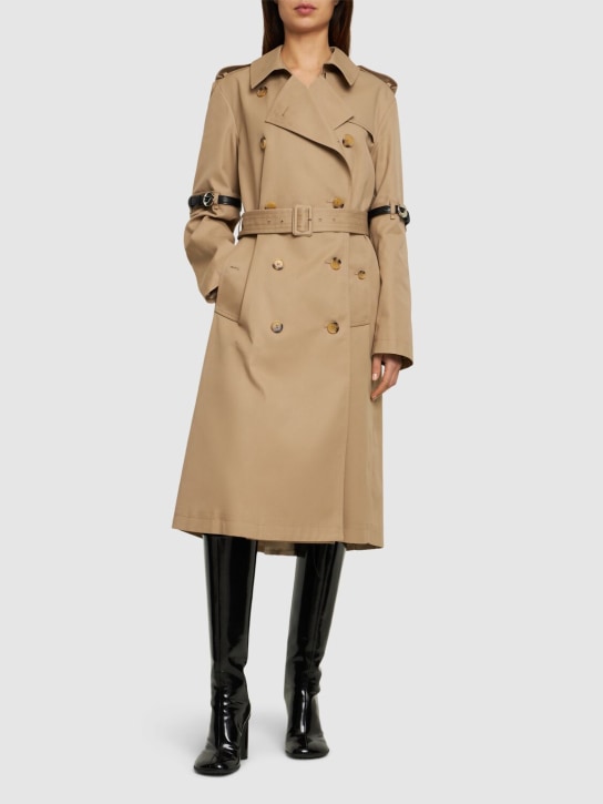 Coperni: Hybrid cotton blend trench coat - Beige - women_1 | Luisa Via Roma