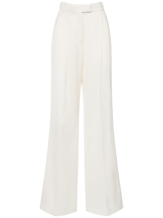 Alexander McQueen: Tailored viscose pants - Ivory - women_0 | Luisa Via Roma