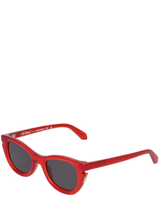 Off-White: Gafas de sol de acetato - Rojo - men_1 | Luisa Via Roma