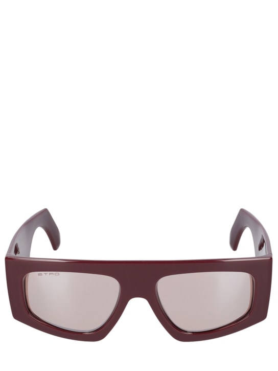 Etro: Etroscreen squared sunglasses - Burgundy/Nude - women_0 | Luisa Via Roma