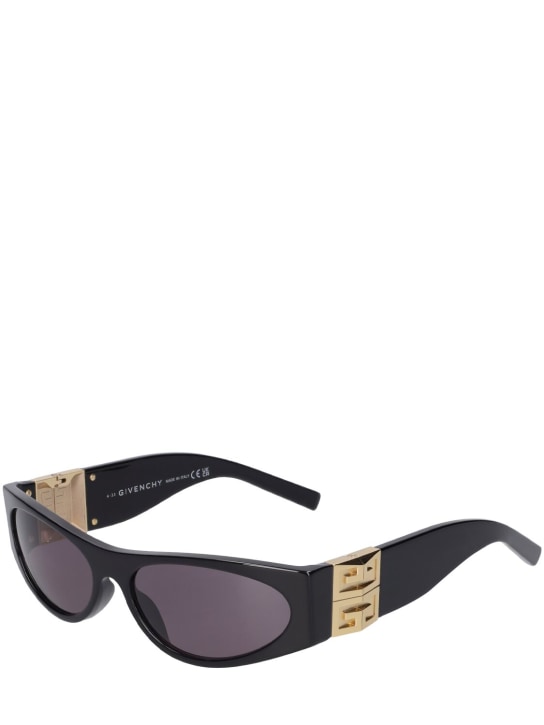 Givenchy: Gafas de sol redondas 4G de acetato - Black/Smoke - men_1 | Luisa Via Roma