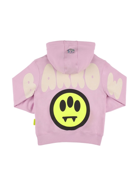 Barrow: Printed sweatshirt hoodie - Pink - kids-girls_0 | Luisa Via Roma