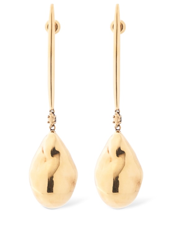 Alexander McQueen: Brass pendent earrings - Gold - women_0 | Luisa Via Roma
