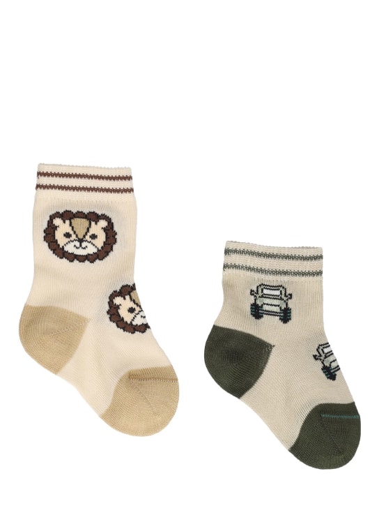 Monnalisa: Set of 2 Scottish thread socks - Multicolor - kids-boys_0 | Luisa Via Roma