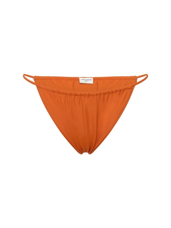 Saint Laurent: Braguitas de bikini de nylon - Naranja - women_0 | Luisa Via Roma