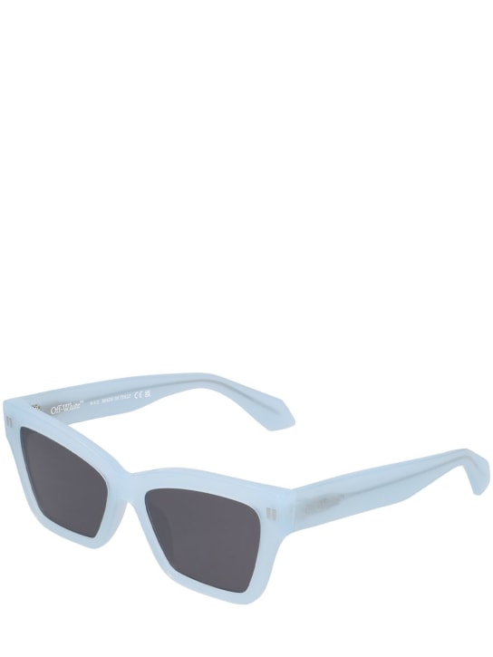 Off-White: Gafas de sol de acetato - Azul Claro - women_1 | Luisa Via Roma