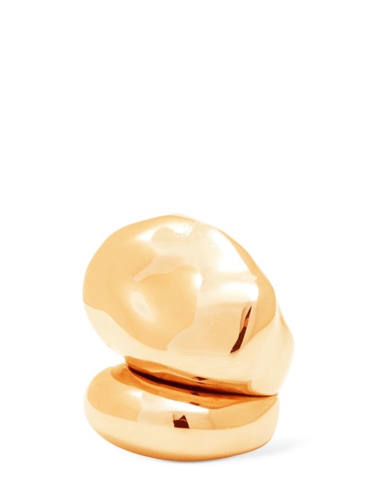 Alexander McQueen: Brass stacked ring - Gold - women_1 | Luisa Via Roma