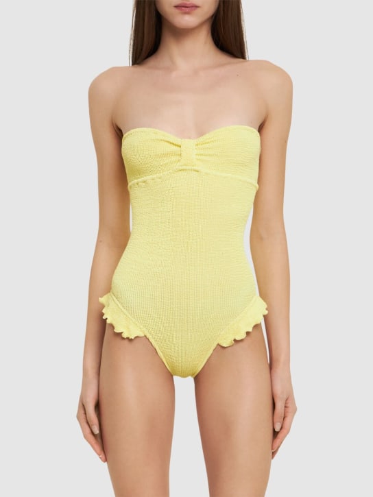 Reina Olga: Laila strapless one piece swimsuit - Yellow - women_1 | Luisa Via Roma
