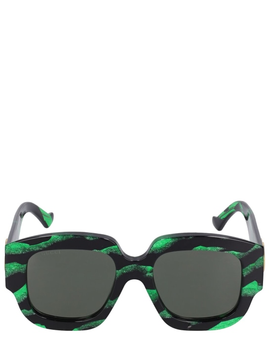 Gucci: Sonnenbrille aus Acetat "GG1546S" - Schwarz/Grün - women_0 | Luisa Via Roma