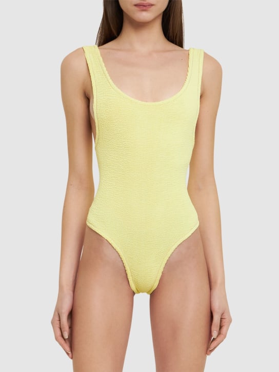 Reina Olga: Ruby scrunch one piece swimsuit - Yellow - women_1 | Luisa Via Roma