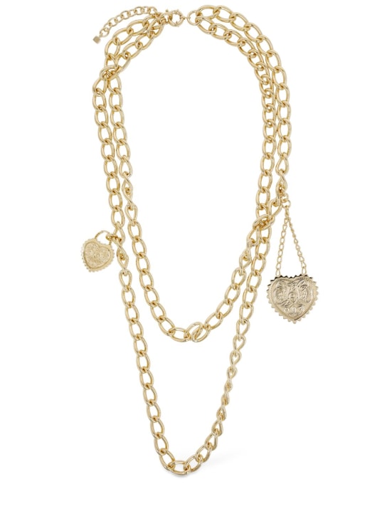 Dsquared2: Open Your Heart double wrap necklace - Gold - women_0 | Luisa Via Roma