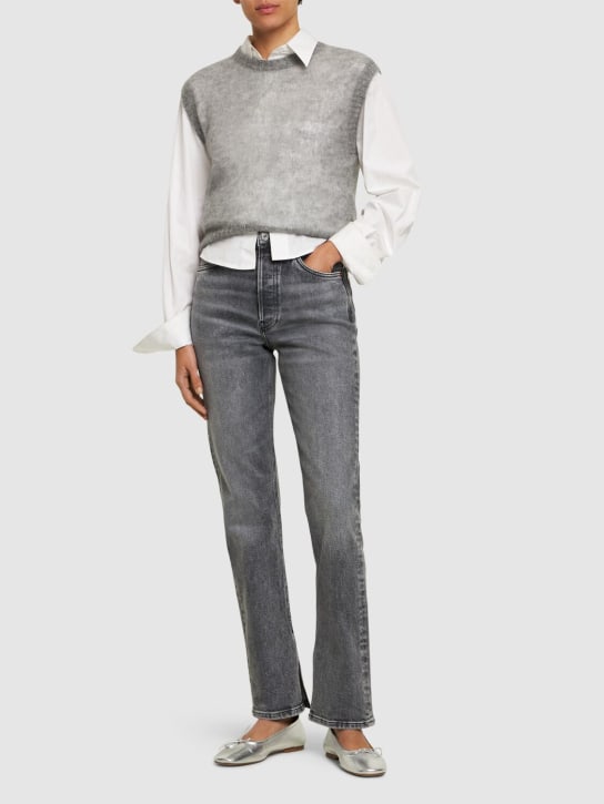RE/DONE: 70s Skinny boot cotton denim jeans - Grey - women_1 | Luisa Via Roma