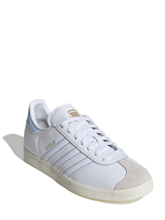adidas Originals: Gazelle sneakers - White/Blue - women_1 | Luisa Via Roma