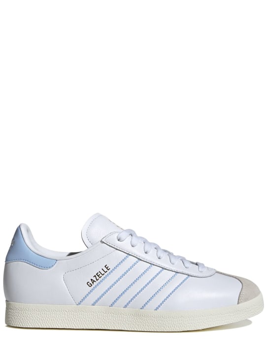 adidas Originals: Sneakers Gazelle - Blanc/Bleu - women_0 | Luisa Via Roma