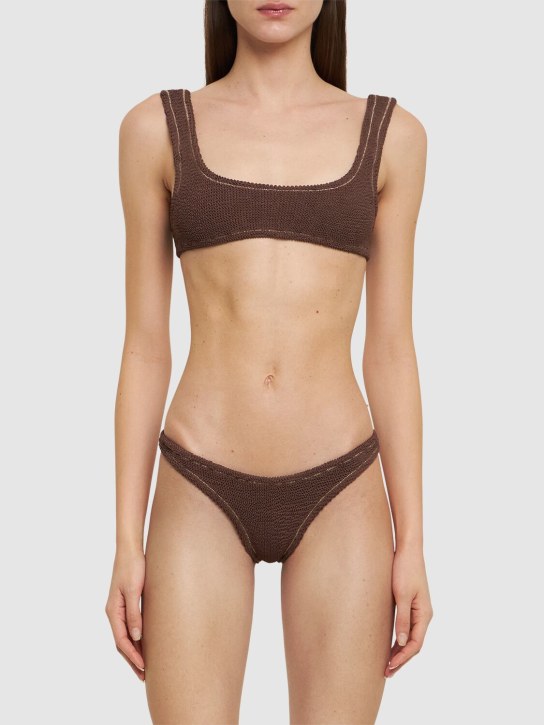 Reina Olga: Ginny scrunch bikini set - Brown - women_1 | Luisa Via Roma