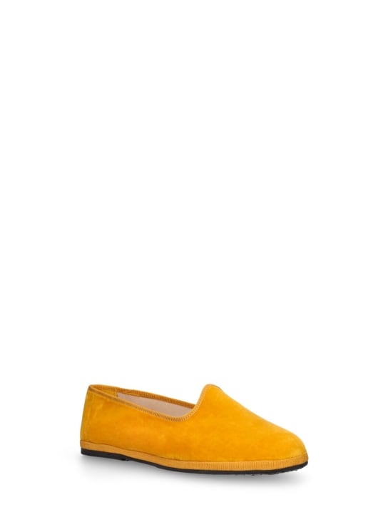 Il Gufo: Velvet loafers - Yellow - kids-girls_1 | Luisa Via Roma