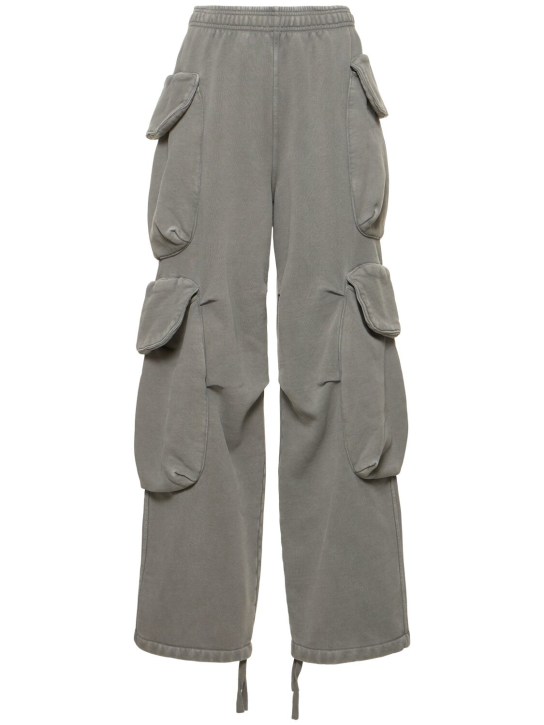 Entire Studios: Heavy Gocar cotton cargo pants - Rhino - women_0 | Luisa Via Roma